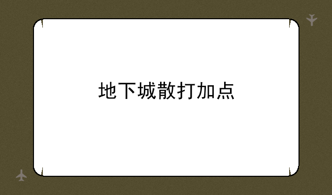 地下城散打加点