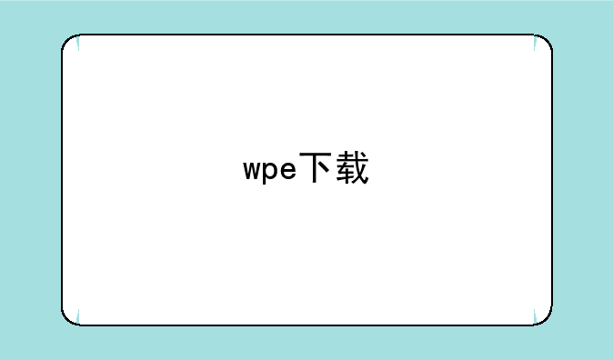 wpe下载